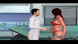 Pregnant honey visits her gynecol