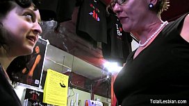 Mature fucking in sex shop