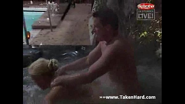 Sister and brother in jacuzzi scene
