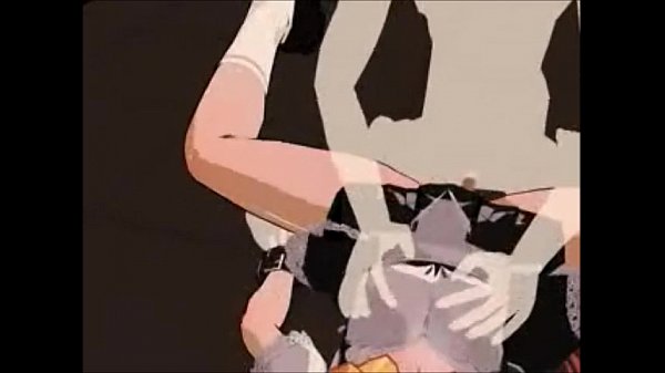 Blonde maid hentai scene