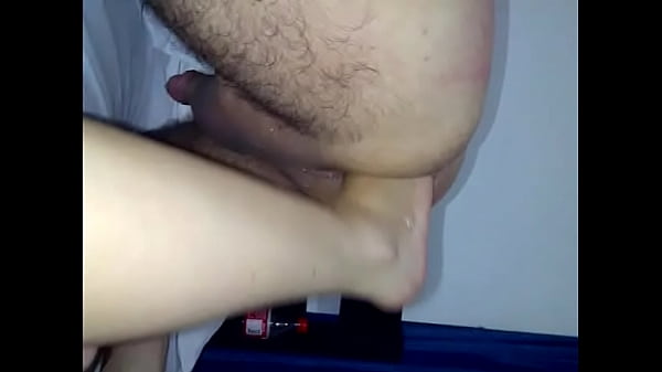 Wife fisting and footing mans ass scene