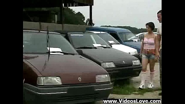 Group sex in car parking lot scene