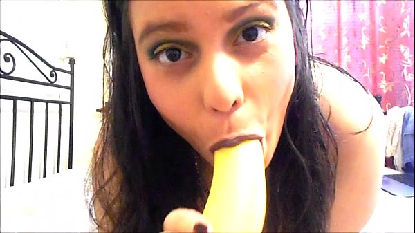 Banana creamy masturbation scene