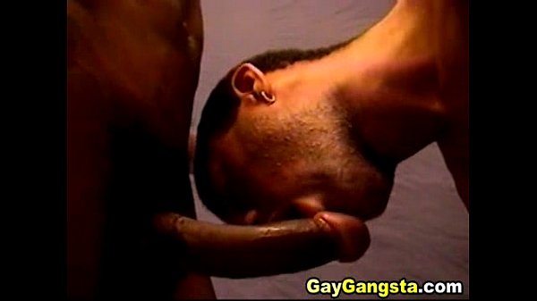 Horny gay gangsta anal fucking with cumshots scene