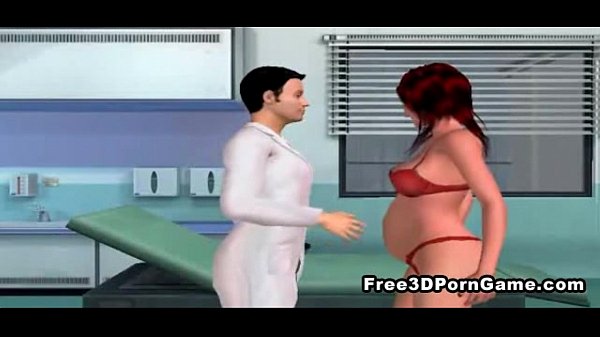 Pregnant honey visits her gynecol scene