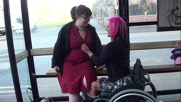 Mother daughter wheelchair scene