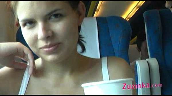 Train upskirt masturbation scene