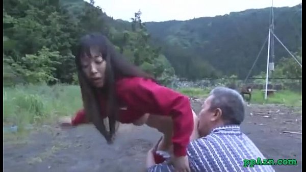 Japanese old man masturbation outdoor semen scene