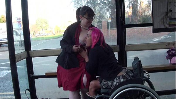 Mother daughter wheelchair scene