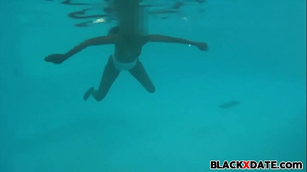 Underwater one piece swimsuit masturbation scene