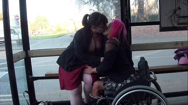 Mother daughter wheelchair scene