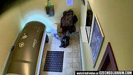 Hidden cam masturbation public solarium