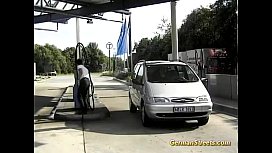 Japan mother and daughter pickup street