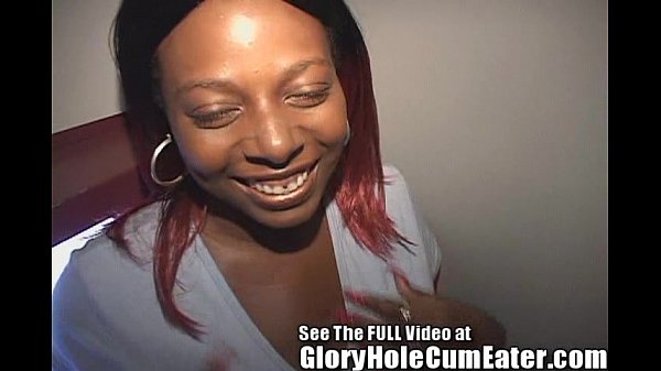 Ebony gloryhole cumshots scene