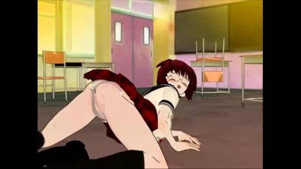 Hentai schoolgirl wanking cock scene