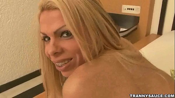 Tranny guided masturbation scene