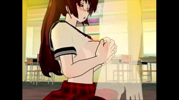 Hentai schoolgirl wanking cock scene