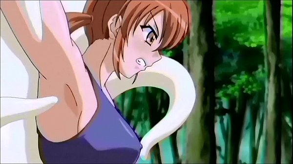 Tentacle straight through body hentai scene