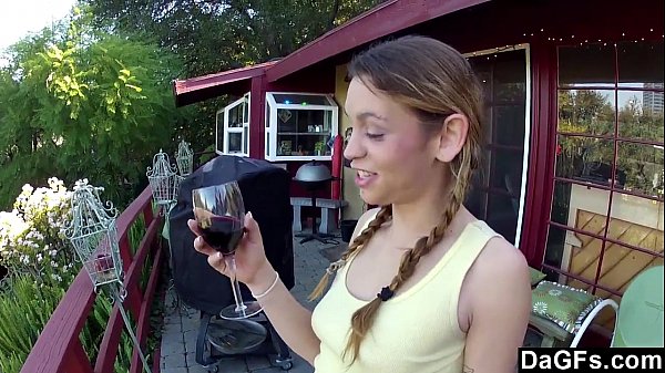 Wine teen couple scene