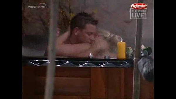 Sister and brother in jacuzzi scene