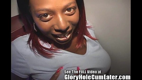 Ebony gloryhole cumshots scene