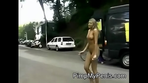 Public asses walking scene