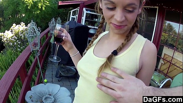 Wine teen couple scene