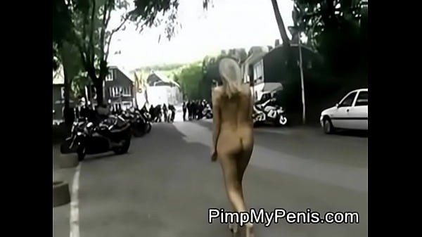 Public asses walking scene