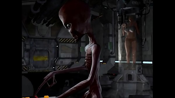 Alien animation impregnant scene