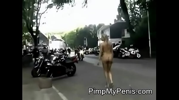 Public asses walking scene